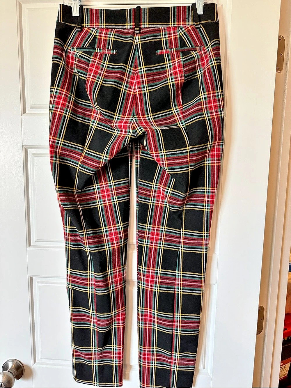 J.Crew Ruby Full-Length Pant Plaid Full-Length Pants in Black & Red Size 2 - Picture 2 of 12